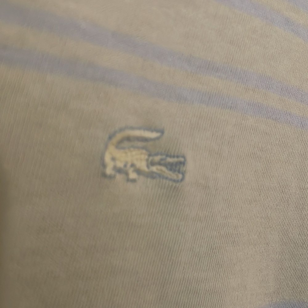 Vintage 80s Lacoste Club Womens Striped Polo Shirt - Picture 3 of 11